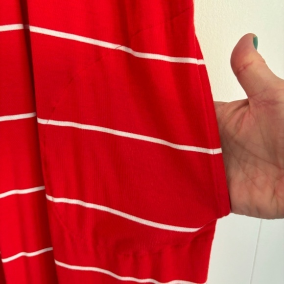 Lands' End long sleeve lightweight striped cardigan sz M/P - Picture 10 of 15